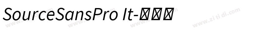 SourceSansPro It字体转换 SourceSansPro It字体转换
